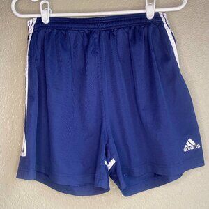 Adidas Climalite 3 Strip Soccer Shorts  Women's M Blue and White